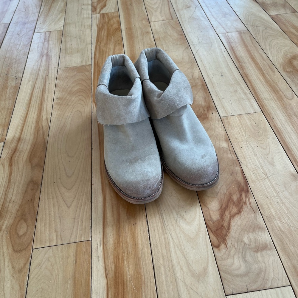 Michael Kors Tan Ankle Boots Suede Texture